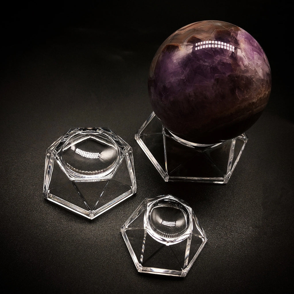 1PC Acrylic Crystal Ball Clear Display Base Sphere Stand Holder Transparent For Table Desktop  Office Ornament  Home Decor