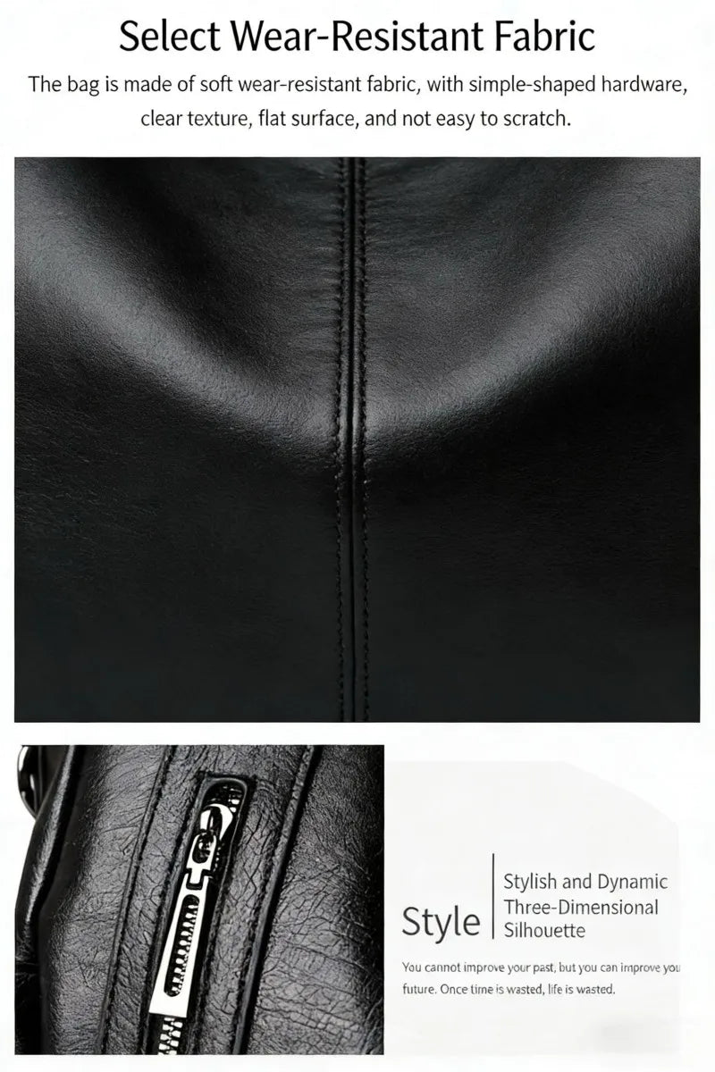 HOMEFISH Soft Interior Compartment Shoulder Bags High Quality Contrasting Colors Bags for Women Fashion Zipper Pu Handbags