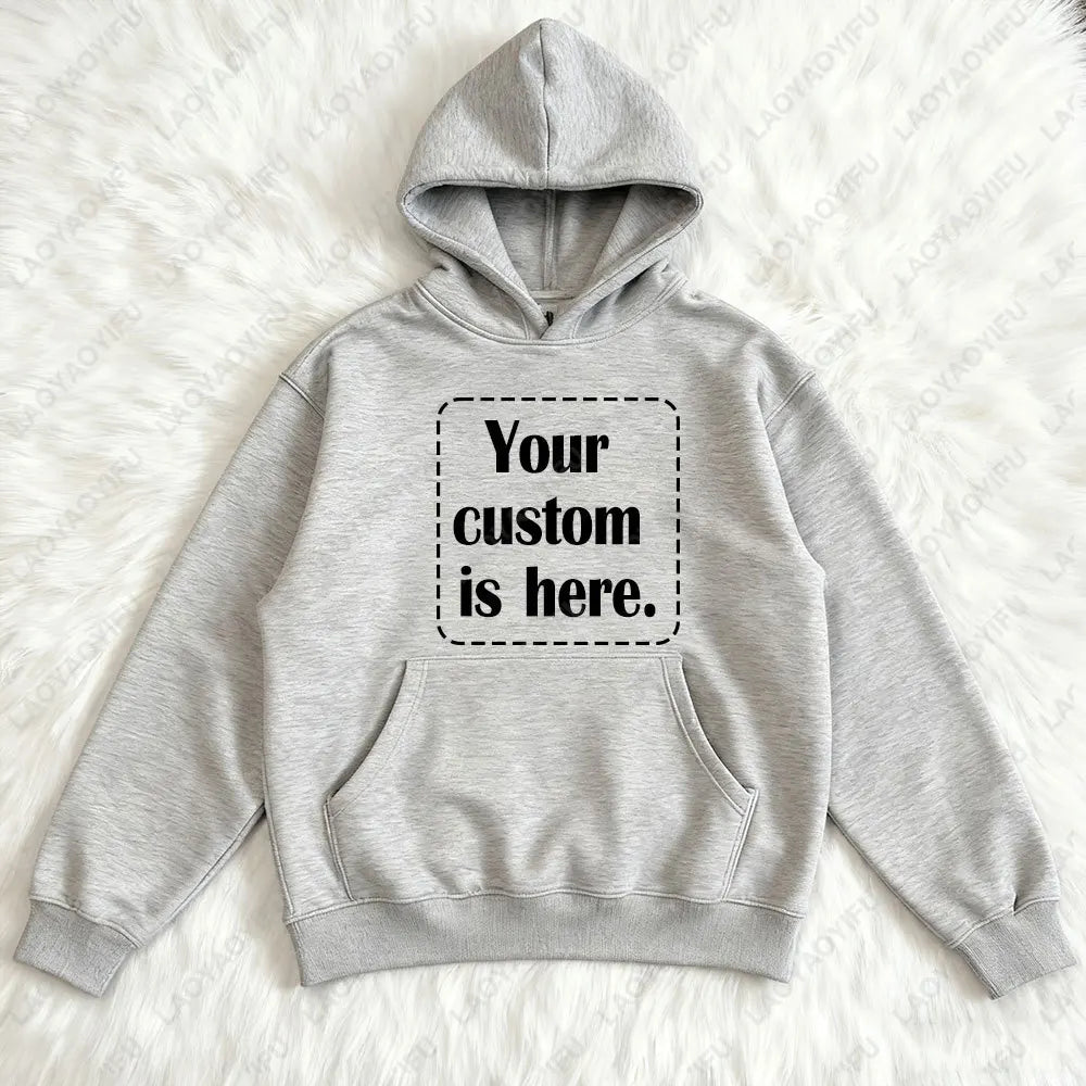 2026 Student Casual Custom Printed Text DIY Hoodie Customized Personalized Hoody Custom Hoodies Text Sweatshirt Clothes