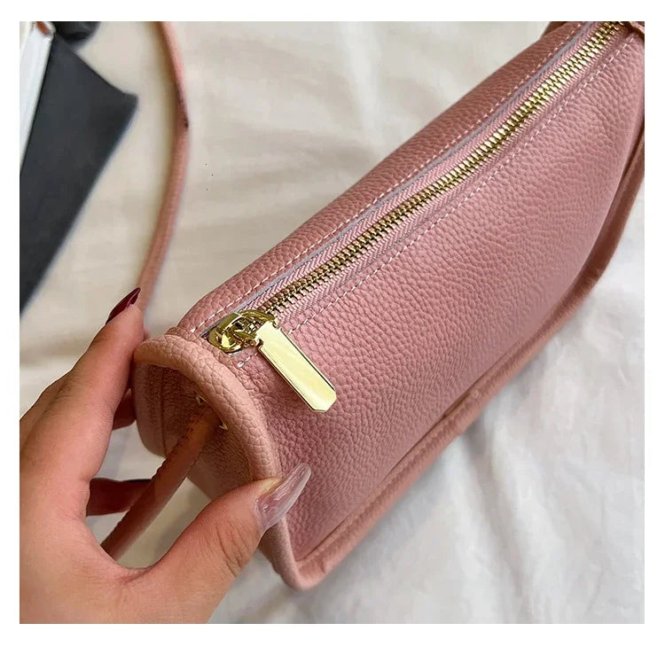 100%Real Cowhide Genuine Leather Fashion Women Crossbody Bag For Ladies New High Capacity Shoulder Bag Handbag Female Purse 2025