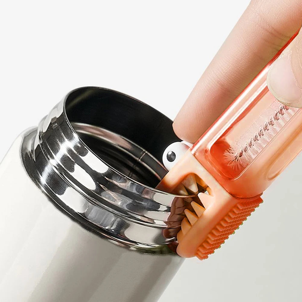 3 In 1 Multifunctional Cleaning Brush Tiny Bottle Cup Lid Detail Brush Straw Cleaner Tools Household Kitchen Cleaning Tool