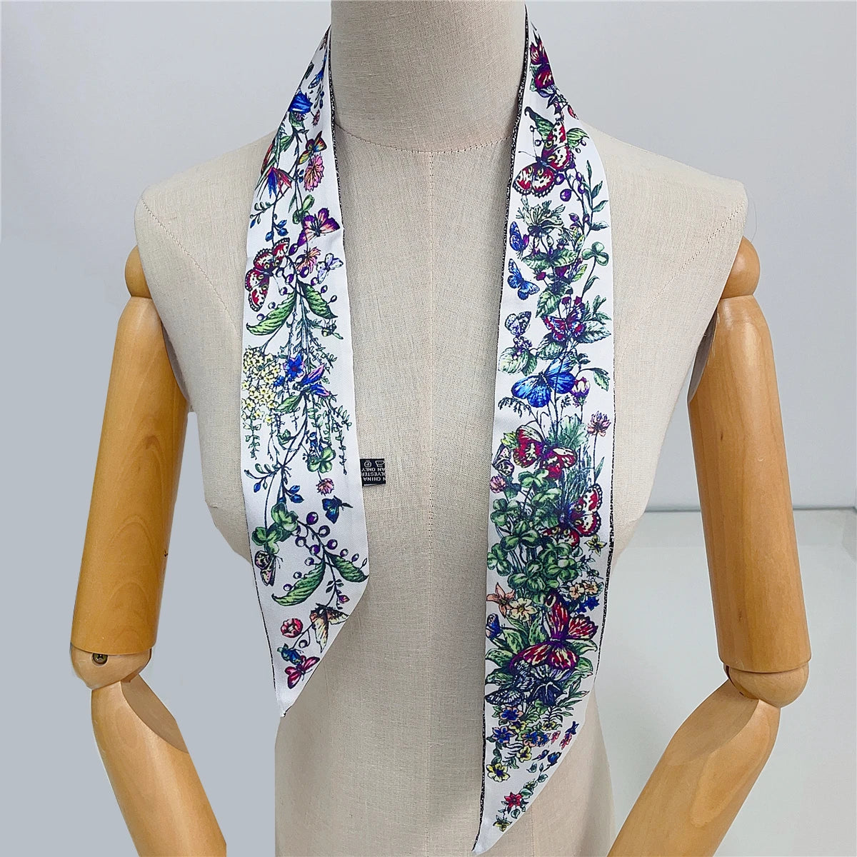 2024 Neues Design Stiefmütterchen Tarot Schal Frauen Luxusmarke Schal Skinny Tasche Seidenschals Foulard Haar Halstuch Stirnband Für Damen