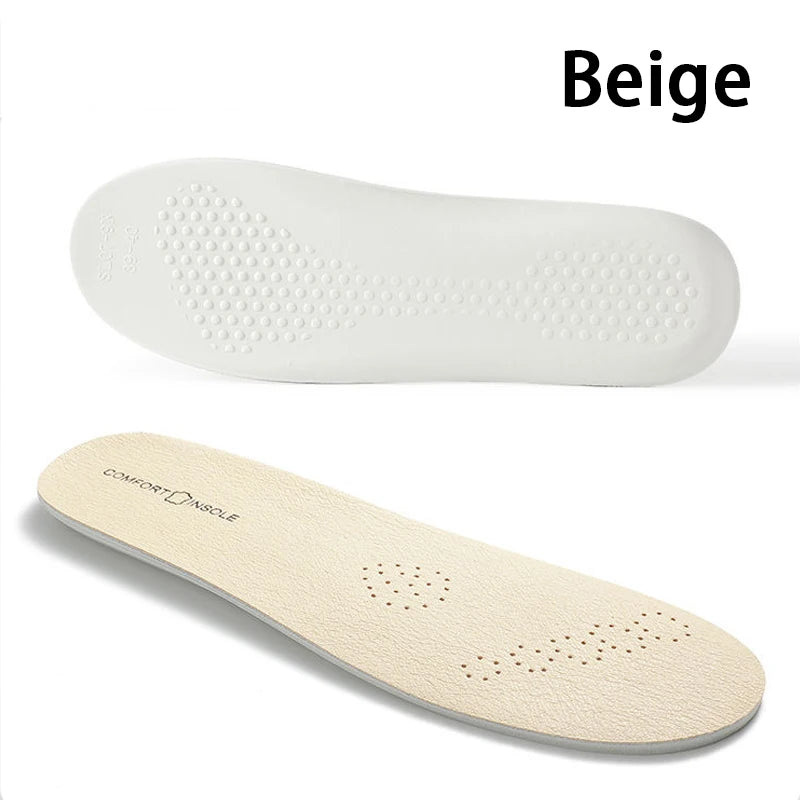 Leather latex insole men's shock-absorbing sports insoles breathable and comfortable anti-odor Shoe Pads 1Pair/2Pair