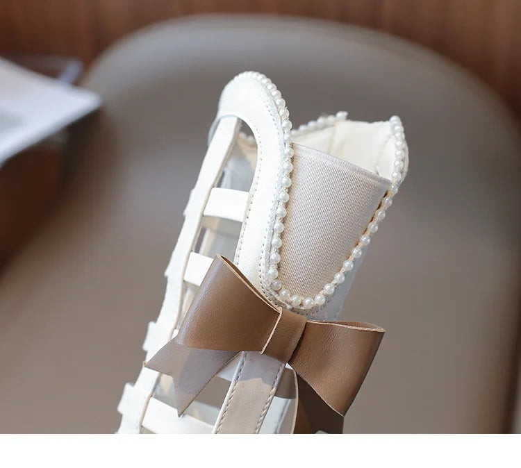 Children Sandals High-top Kids Girls Sandals Baby Sandals High Quality Flat Cut-Outs Beach Sandals