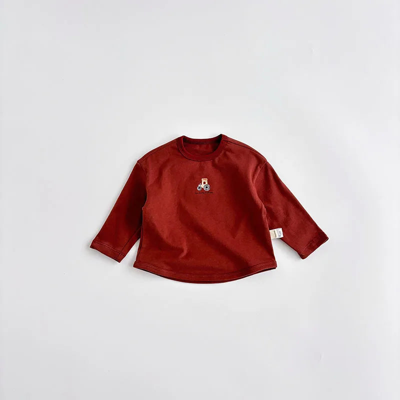 MILANCEL Neue Frühling Kinder Dünne Stil T-shirt 1-5T Kinder Cartoon Tier Unterhemden Mädchen Oberteile
