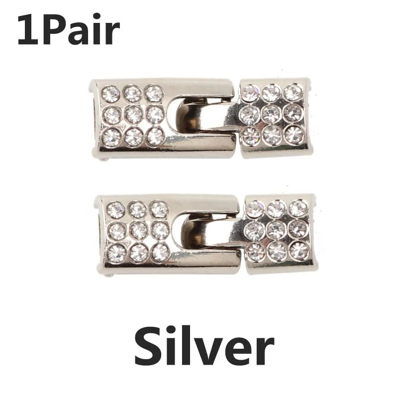 Fashion Metal Shoelace Magnetic Buckle Shoes Accessories Sneaker Kits Metal Laces Buckle 4 Style Shoe Decorations
