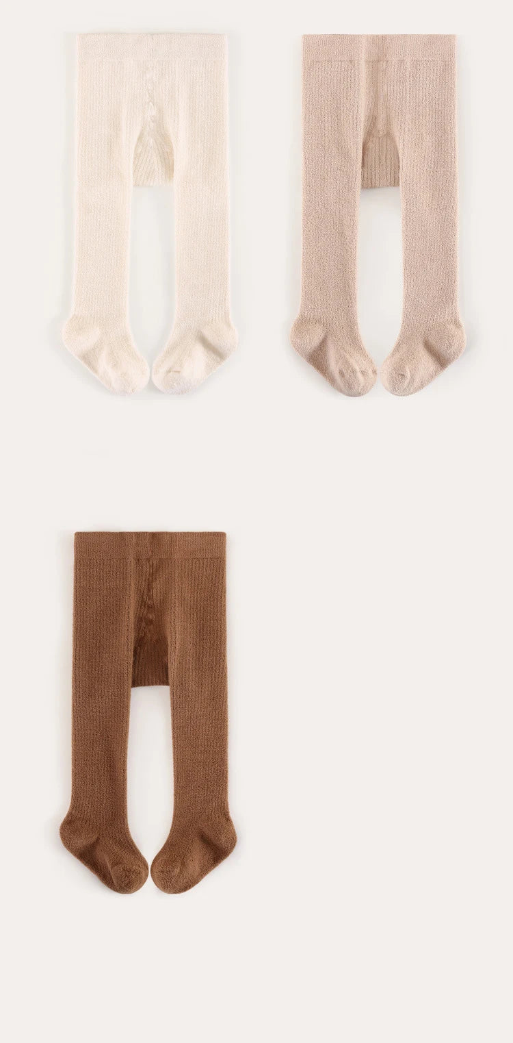 Fall Winter Newborn Tights Thickened Fleecy Girls Tights High Elastic Baby Pantyhose For 0-8Y