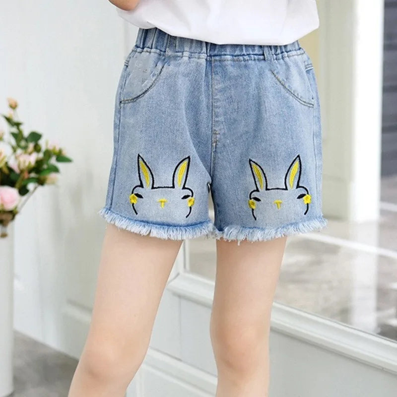Girls Denim Shorts Teenagers Summer Lace Short Pants Kids Beach Clothes Children's Shorts For Teenage Girls