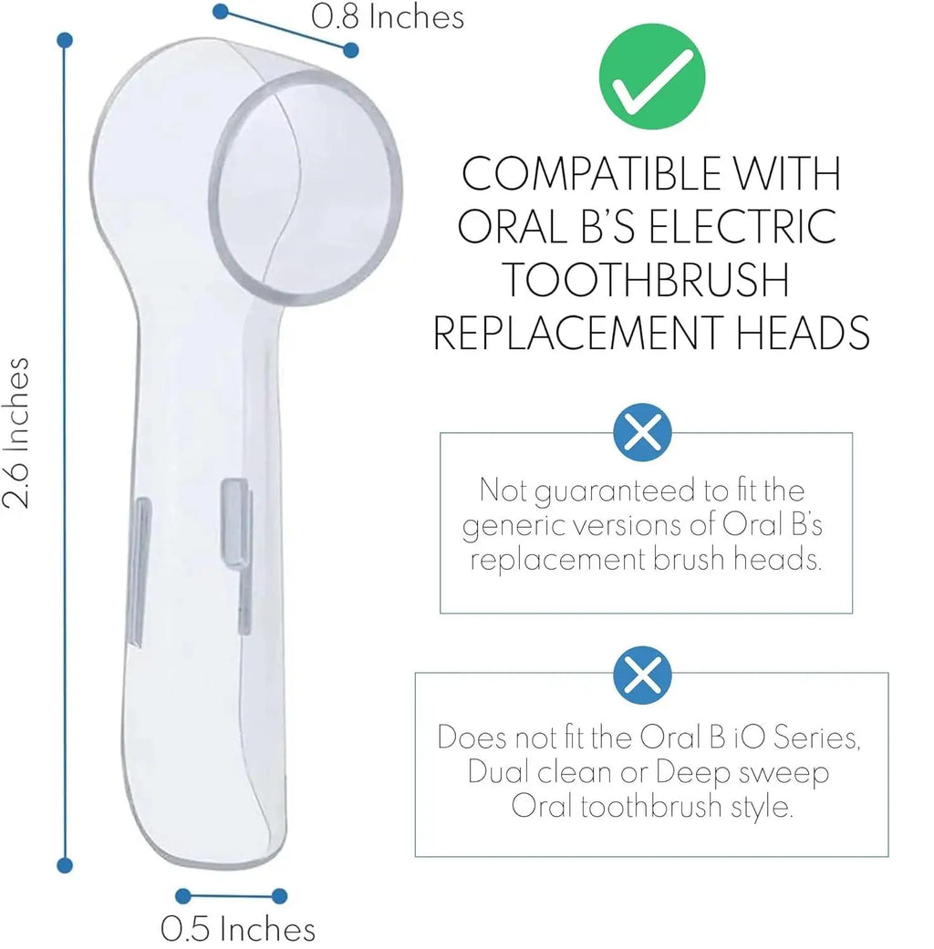 6/12Pc for Oral B Protective Cover for Braun Tooth Brush Heads Lid Stand Holder Electric Toothbrush Heads Keep Clean Travel Case