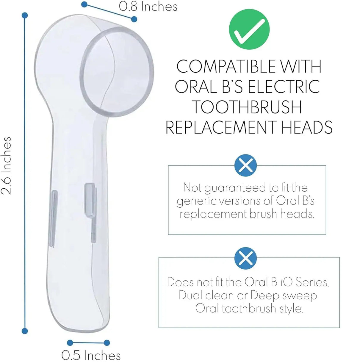 6/12Pc for Oral B Protective Cover for Braun Tooth Brush Heads Lid Stand Holder Electric Toothbrush Heads Keep Clean Travel Case