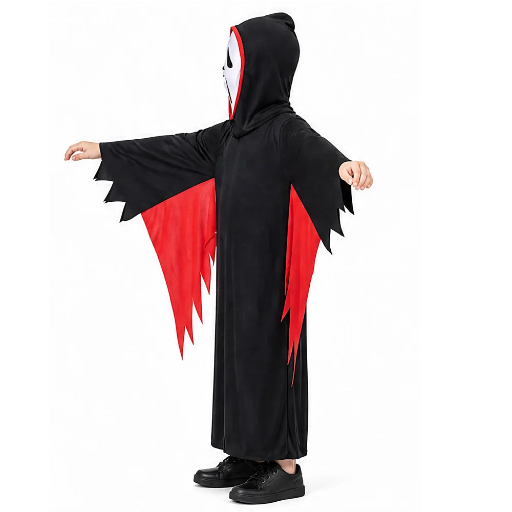 Halloween Scary Ghost Costume Death God Cosplay Attire Death Prop Masquerade Men's Horror Movie Carnival Party Wear