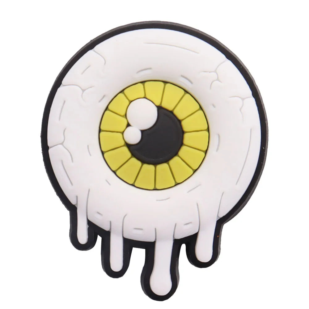 Eyeball Shoe Charms for Crocs Accessories Men Women Colorful Evil Hand Fashion Garden Sandals Buckle Decorations Pins Kids Shoes