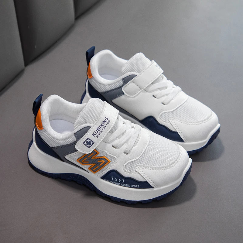 Children's Sneakers Kids Fashion Design White Non-slip Casual Shoes Boys Girls Hook Breathable Sneakers Toddler Outdoor Shoes