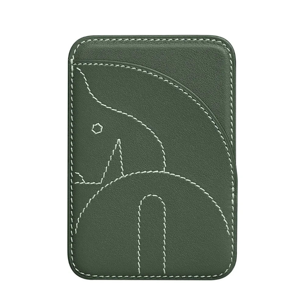 New PU Magnetic Card Holder Short Back Sticker Stealth Business Card Holder Handmade Large Capacity Name Card Clip