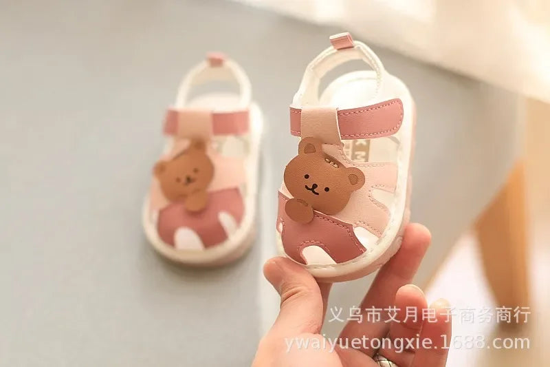 Summer Boy Girl Baby Sandals Kid Barking Shoes Children Sound Will Ring Soft Bottom Walking Shoes Kids Whistling Toddler Sandals