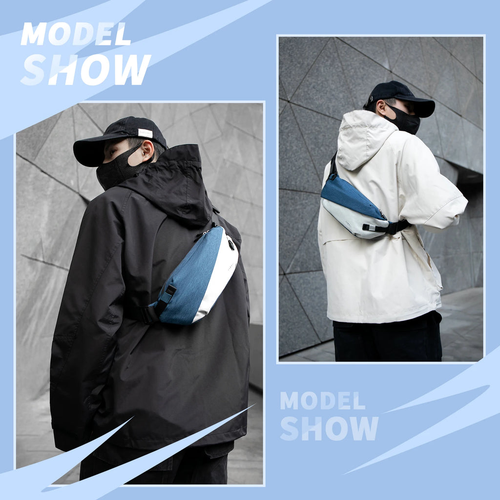 Bolso bandolera antirrobo para hombre y mujer, mochila pequeña de un solo hombro, mochila de pecho para deportes