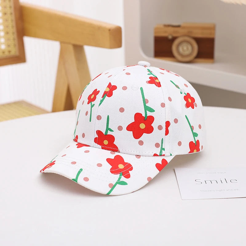 Summer Baby Snapback Hat Cartoon Baby Girls and Boys Visor Cap Outdoor Children Baseball Cap Toddler Sun Hats for Kids