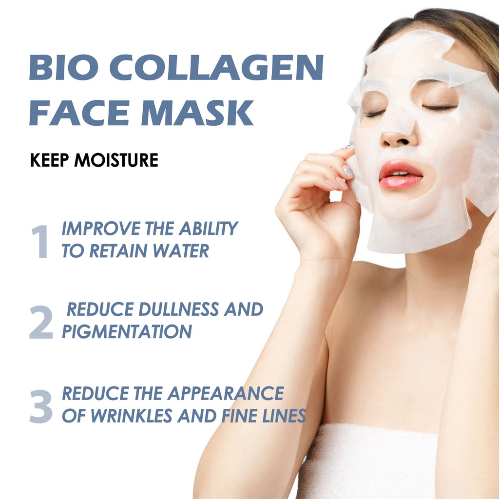Collagen Mask Korean Overnight Hydrating Face Mask Hyaluronic Acid Anti-Wrinkle Firming Shrink Pores Deep Elasticity Skin Care