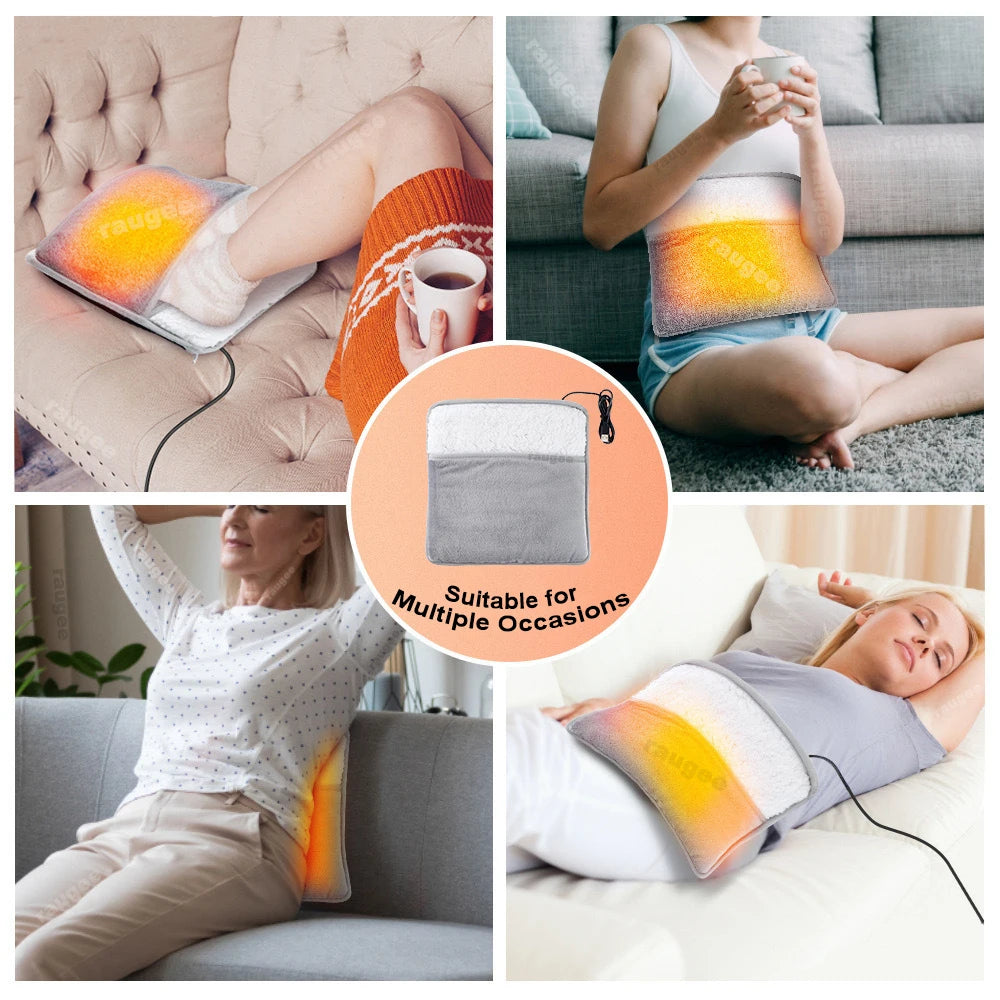 Electric Foot Heater USB Foot Heating Pad Portable Foot Warmer Heater Soft Wearable Foots Warmer Mat Home Office USB Foot Heater