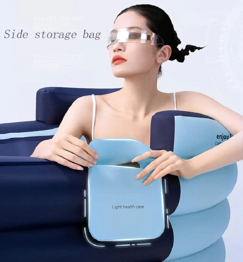 Large Capacity Hotel Space Capsule Inflatable Bathtubs Steam Sauna Folding Bathing Bucket Portable Home