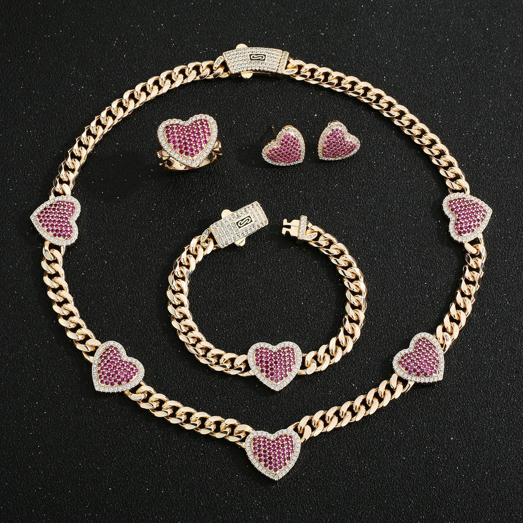 Fashionable love necklace 14K brass 8N multi-style heart-shaped necklace for women Christmas birthday New Year romantic gift