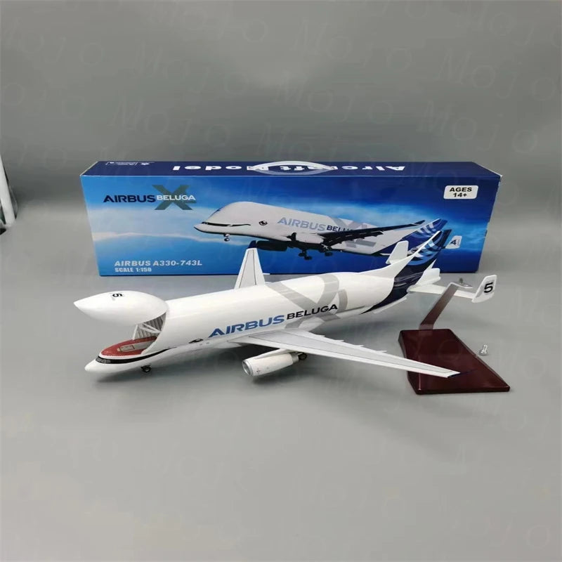 1:150 Maßstab 42cm Airbus Beluga A300-600 Harzflugzeugmodell Super Beluga Transportmodell Luftfahrt Sammlerstücke Heimdekorationen