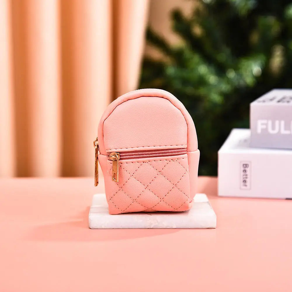 Pu Leather Coin Purse Women Men Large Capacity Wallet Bag Money Key Earbuds Travel Credit Card Holder Double Zipper Storage Bag