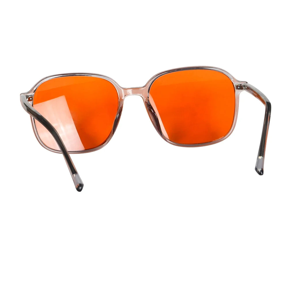SHINU red lens glasses sleep better eyeglasses before bed only orange lens gaming glasses blue light filter glasses women