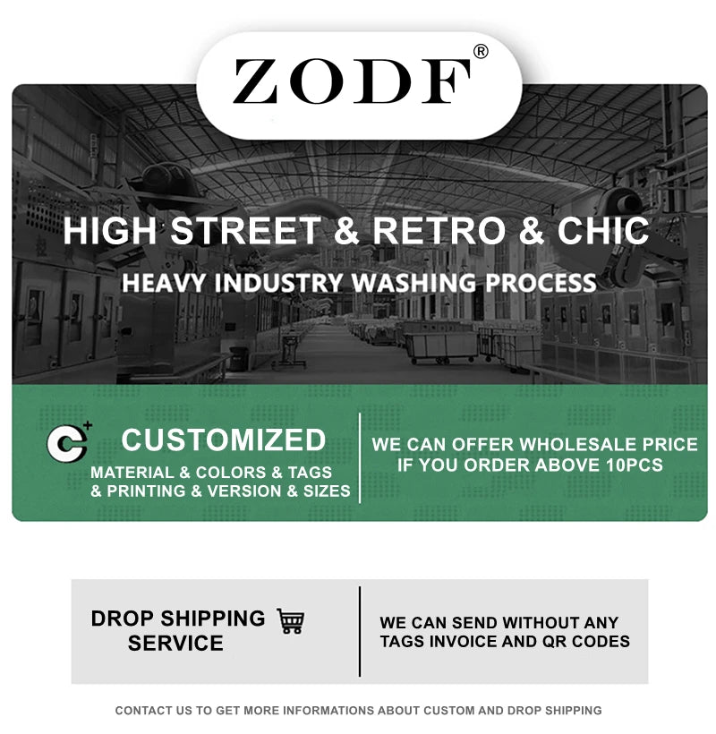 ZODF Vintage Batik Washed 420gsm Cotton Hoodies For Men Unisex Heavyweight Loose Hip Hop Hooded Sweatshirts Pullovers HY0696