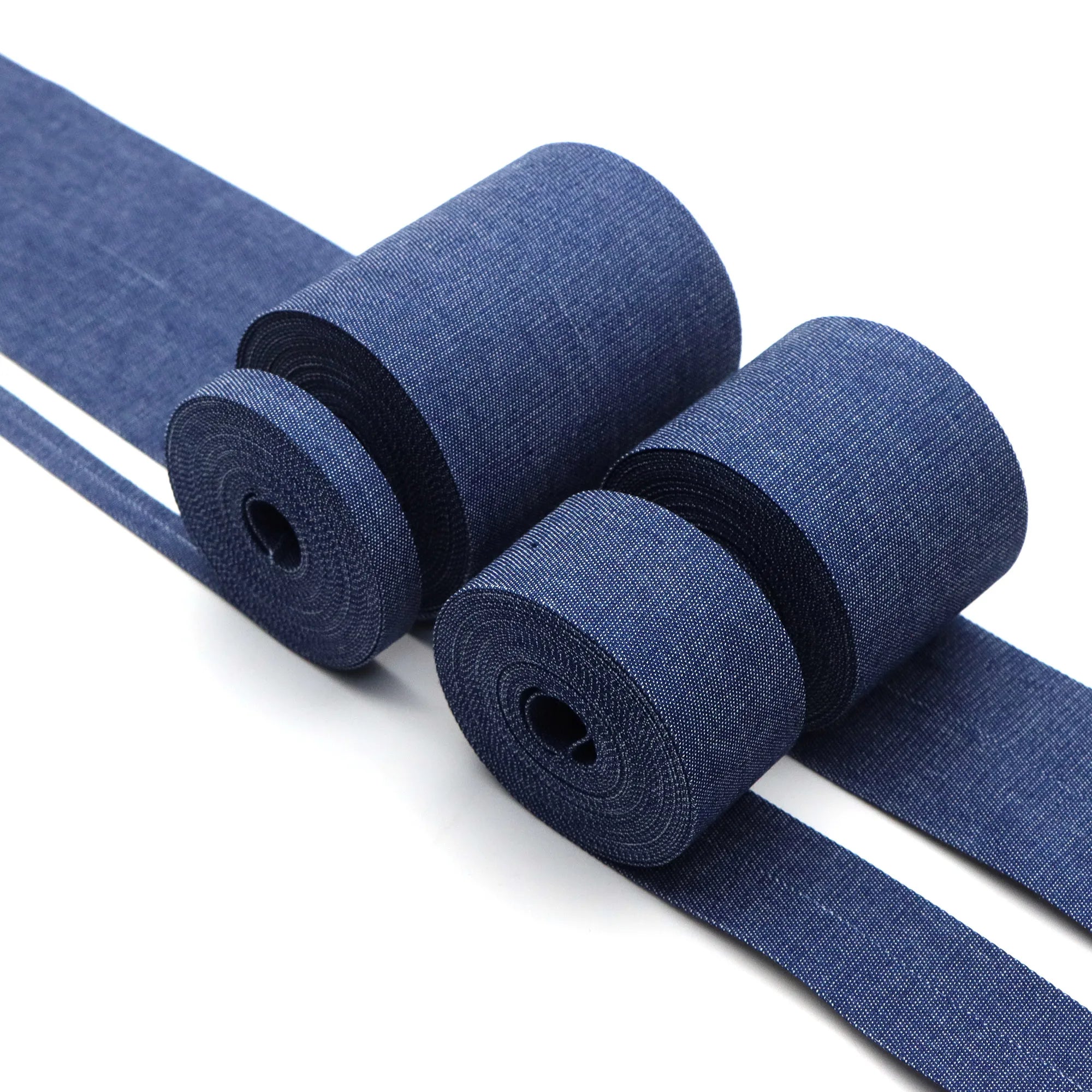 5yards Double Sided Blue Denim Ribbon for Sewing DIY Crafts Clothing Hemming Hair Accessories Home Decor Doll Accessory