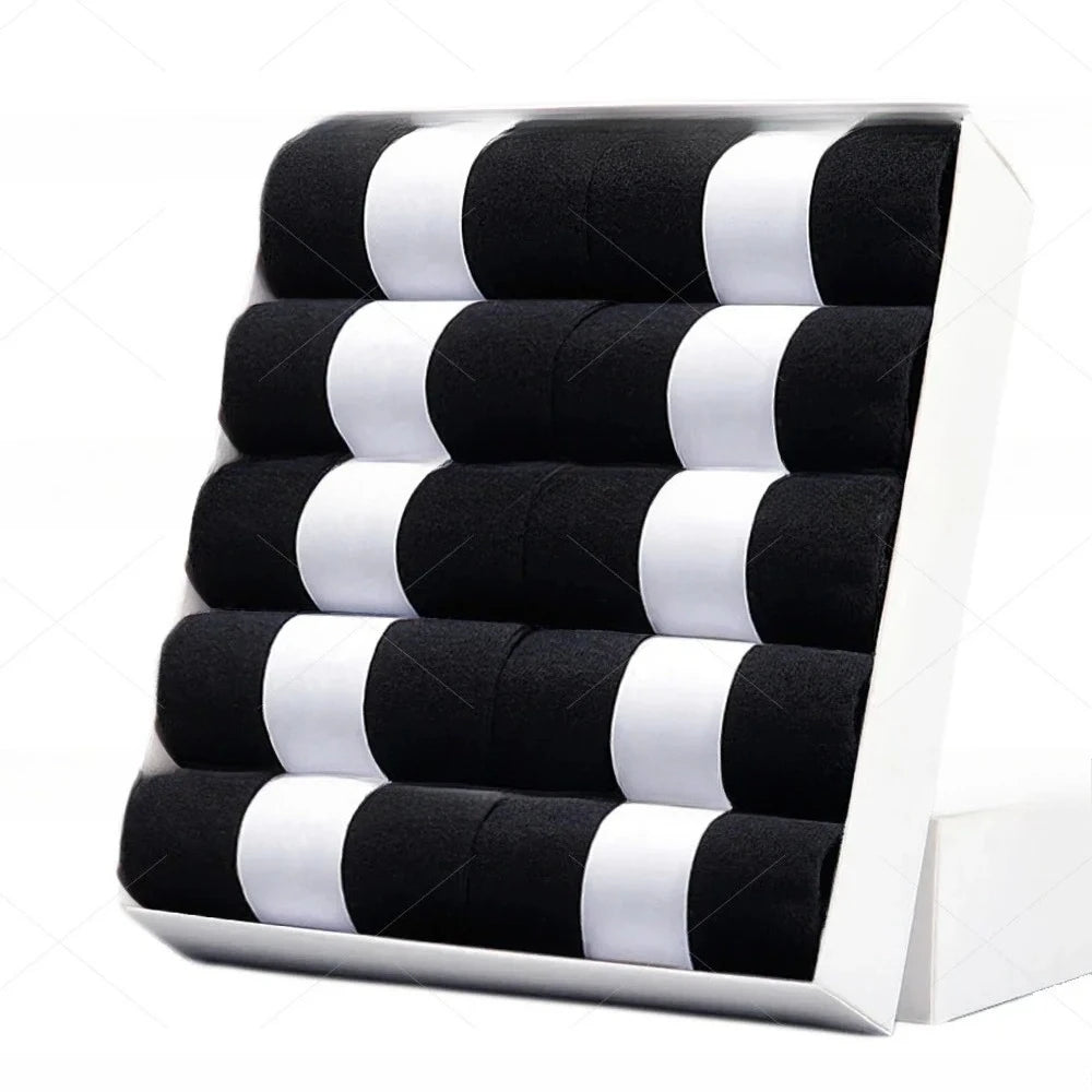 5/10 Pairs Men Socks Cotton Blend Black Business Casual Soft Breathable for  Spring Summer Autumn Winter Size 6-13