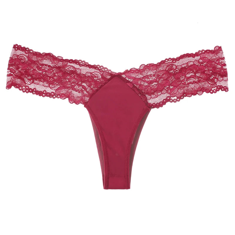 CINOON Women Sexy Lace Panties Low-waist G String Thong Underwear Female Temptation Breathable Lingerie Ultra Thin Intimates