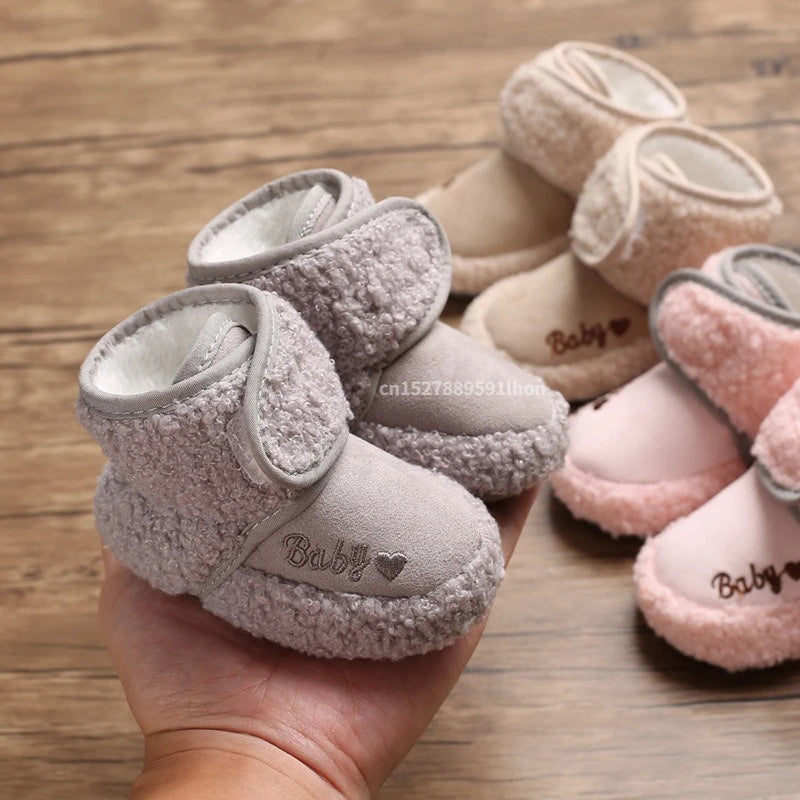 Warm Infant Toddler Crib Snow Boots Soft Comfortable Infant Girls Boys Anti-Slip Socks Slipper Newborn Baby Shoes