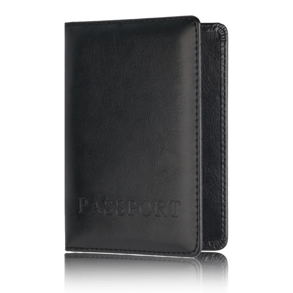 Unisex Simple PU Leather Travel Passport Holder Cover Case for Men Women Document Ticket Protective Multi-card Slot Storage Bag
