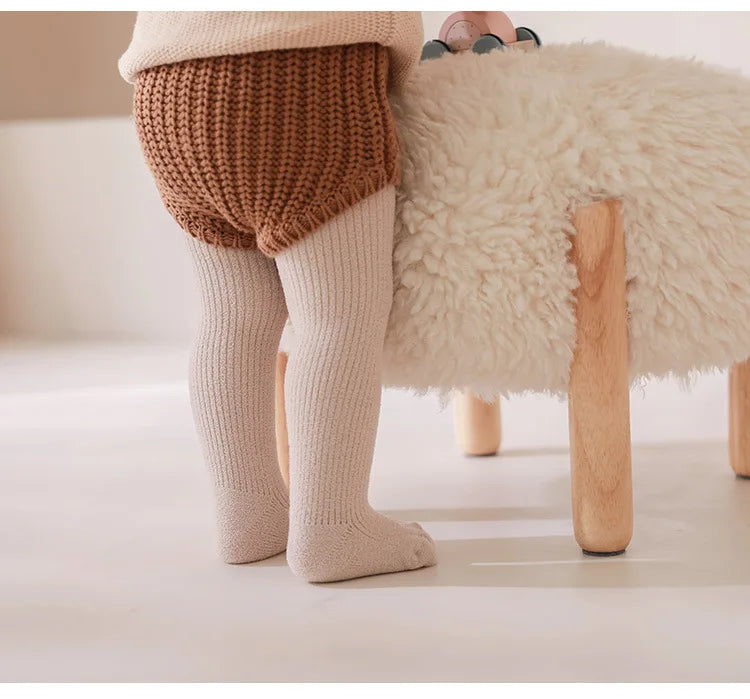 Fall Winter Newborn Tights Thickened Fleecy Girls Tights High Elastic Baby Pantyhose For 0-8Y