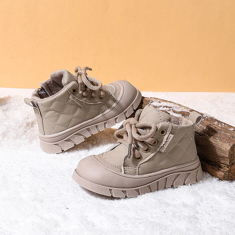 Winter Kids Snow Boots Plush Warm Baby Girl Shoes Toddler Boot Children Little Boys Cotton Shoes Stay Warm Platform Shoes H11172