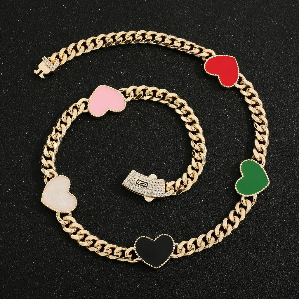Fashionable love necklace 14K brass 8N multi-style heart-shaped necklace for women Christmas birthday New Year romantic gift