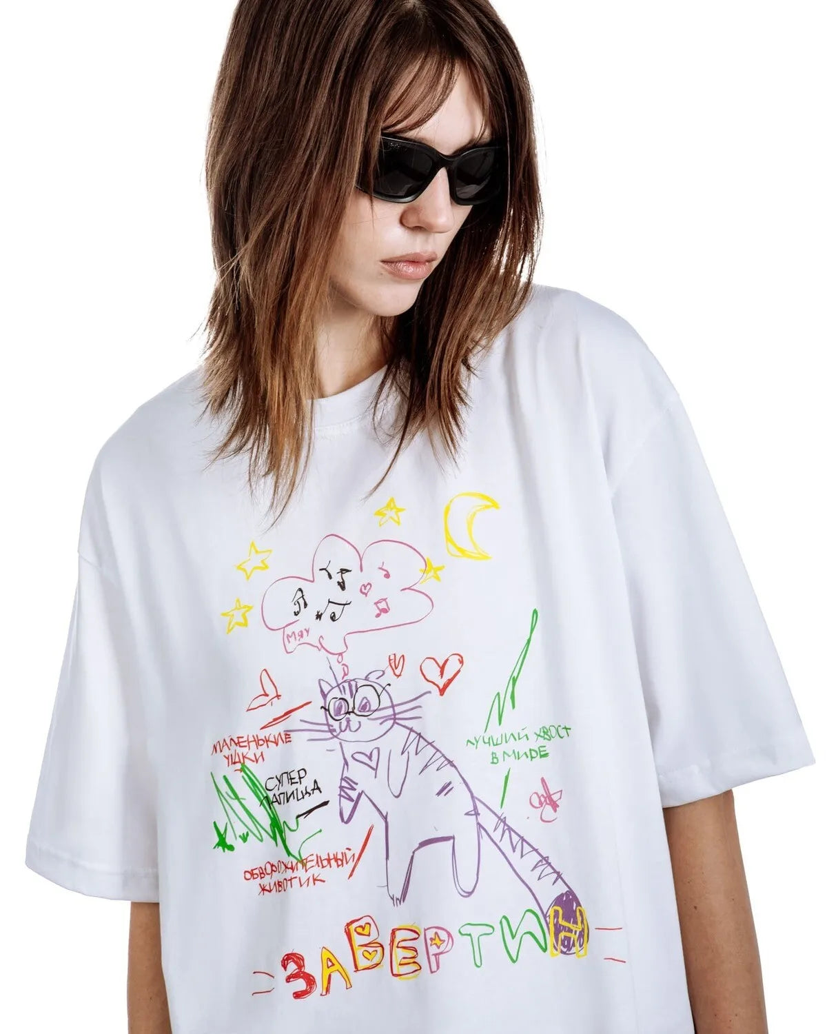 Streetwear Men's Clothing Cotton Cat Graphic Print Korean Fashion Harajuku Goth Y2k Hip Hop Short Sleeve Top Tee Oversize Tshirt