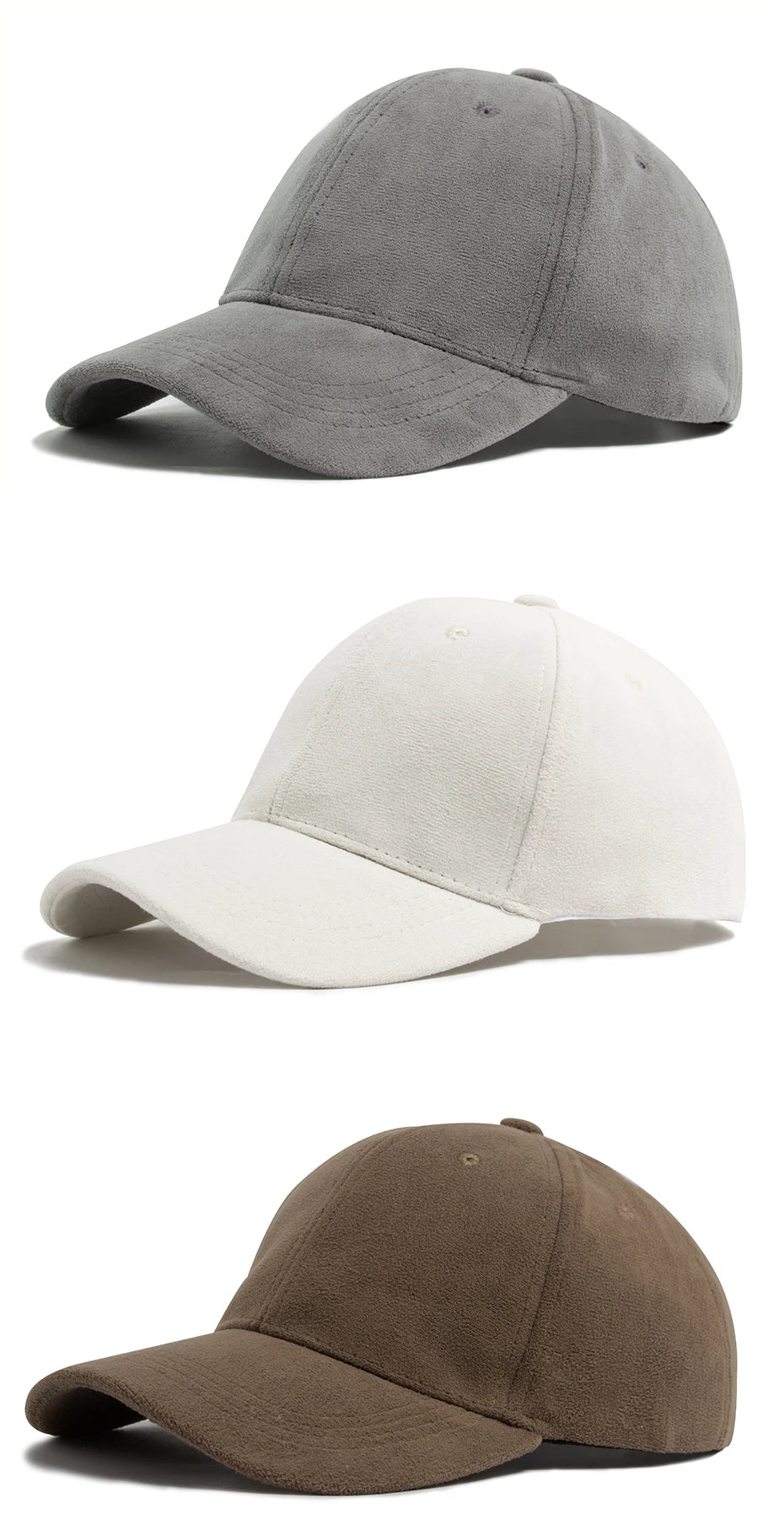 Women Suede Baseball Caps Autumn Winter Solid Fashion Men Hip Hop Cap Outdoors Casual Travel Sun Visor Hat Multicolour Unisex