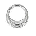 ASTM F136 Titanium Nose Rings PIERC Fan-shaped and Side CZ Ring Hoop EAR Hinged Clicker Earring Labret Tragus Ring Body Piercing