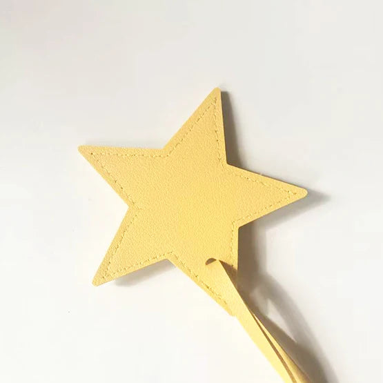 Custom Name Handbag Pendant Cute Star PU Leather Fashion Accessories Wholesale Engrave Initials Travel Luggage Tag Creative Gift