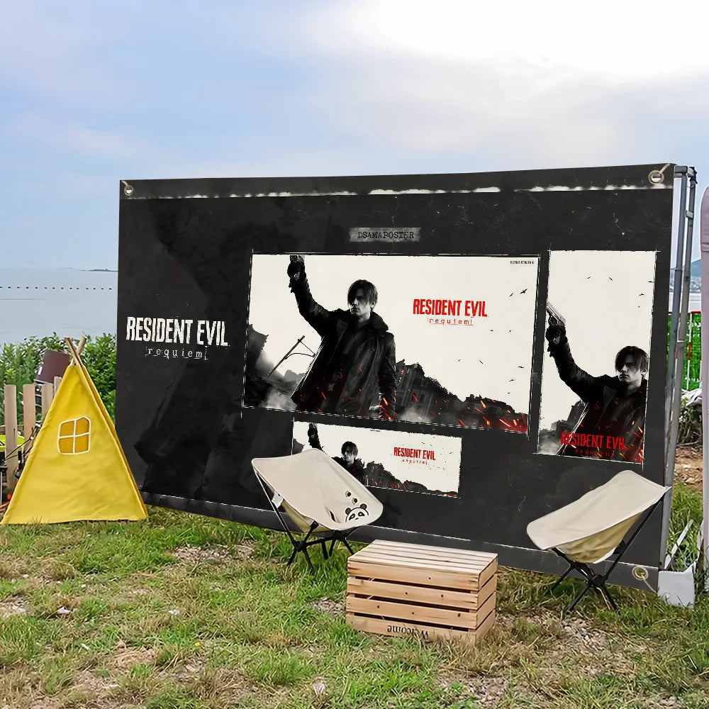Game R-Resident Evil Requiem flag Decoration Outdoor Picnic Party Art Hanging Home Camping Party Banner Best sellers