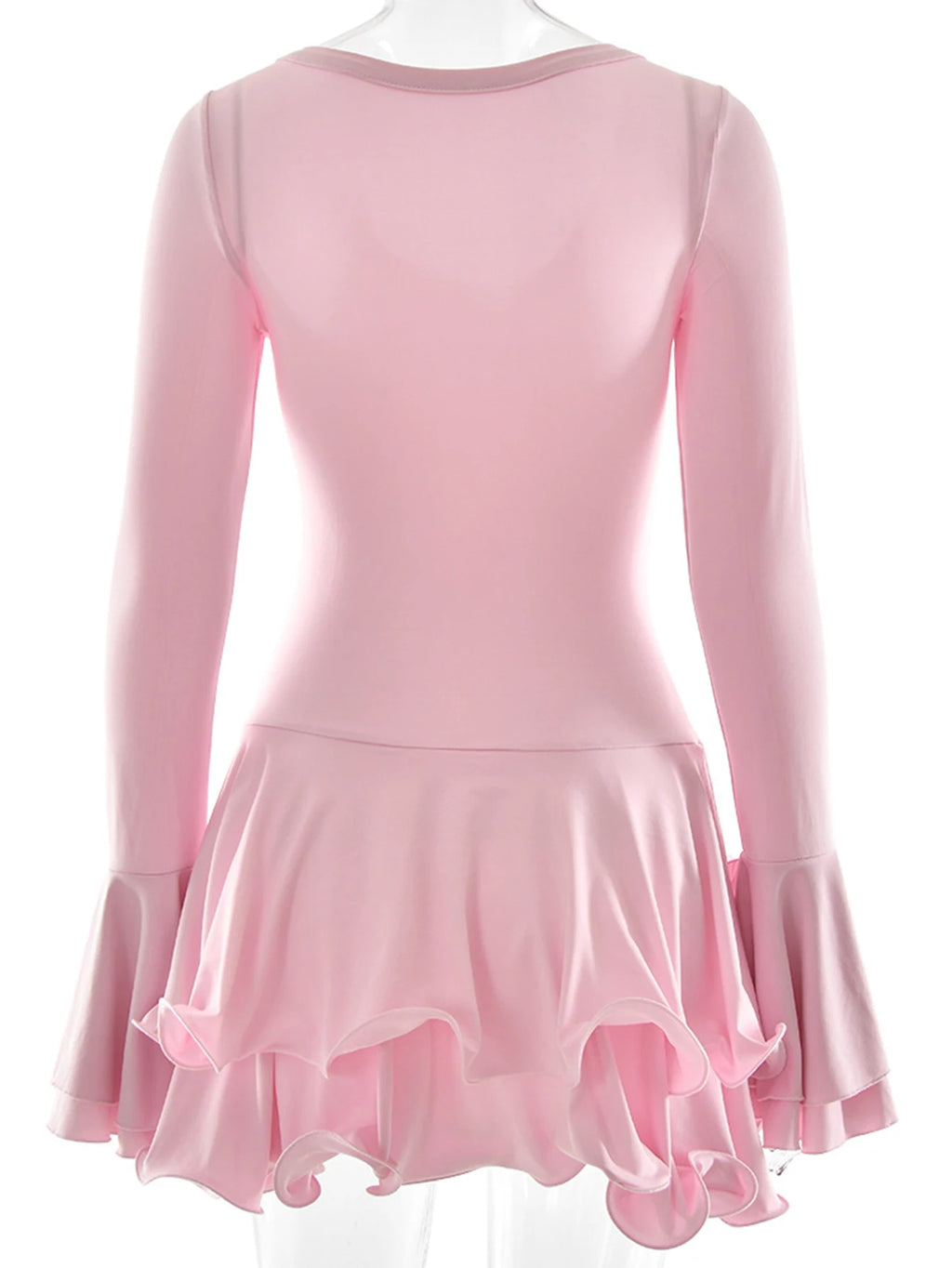 Sexy pink black ruffles mini summer dress women white club birthday party dress woman long sleeve prom evening dresses vestidos
