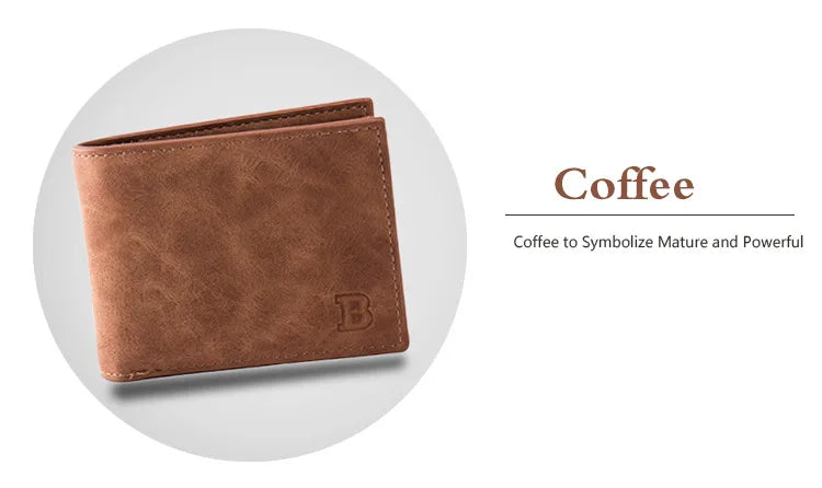 New Men Wallet Leather Business Foldable Wallet Luxury Slim  Hipster Cowhide Credit Card/ID Holders Inserts Coin Purses