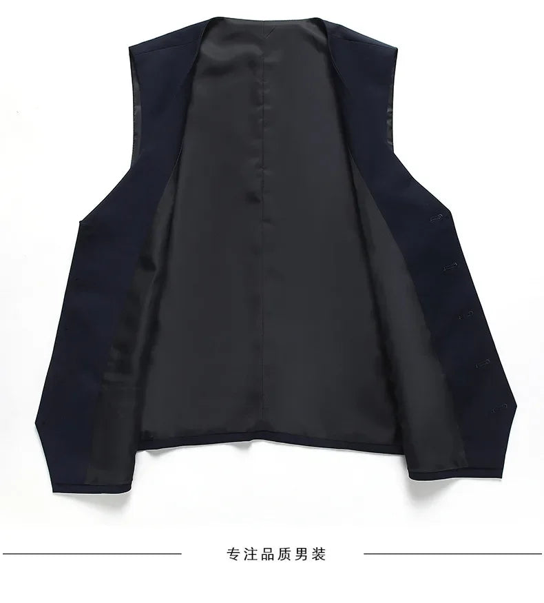 Suit Boutique Men's Fashion Business (Blazer+ Vest + Trousers) Gentleman's Wedding Casual Professional Formal Suit 3 Piece M-6XL
