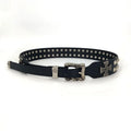 Unisex Cross Jeans Belt FeMale Gothic Accessory Punk Y2k Designer Belts For Women Hip hop Plus Size Rivet Black Men's Belt male