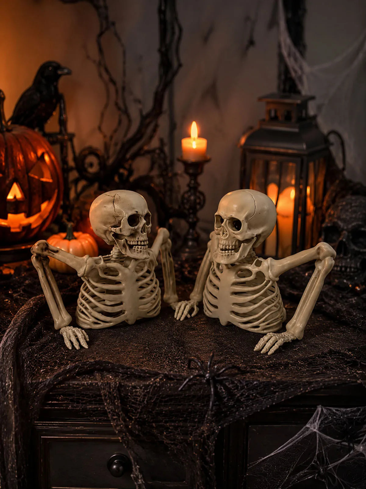 Halloween Half Skeleton Party, Terrifying Scene Decoration, Outdoor and Indoor Escape Room Decoration, Horror Theme.