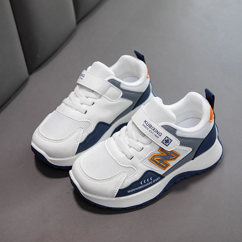 Children's Sneakers Kids Fashion Design White Non-slip Casual Shoes Boys Girls Hook Breathable Sneakers Toddler Outdoor Shoes