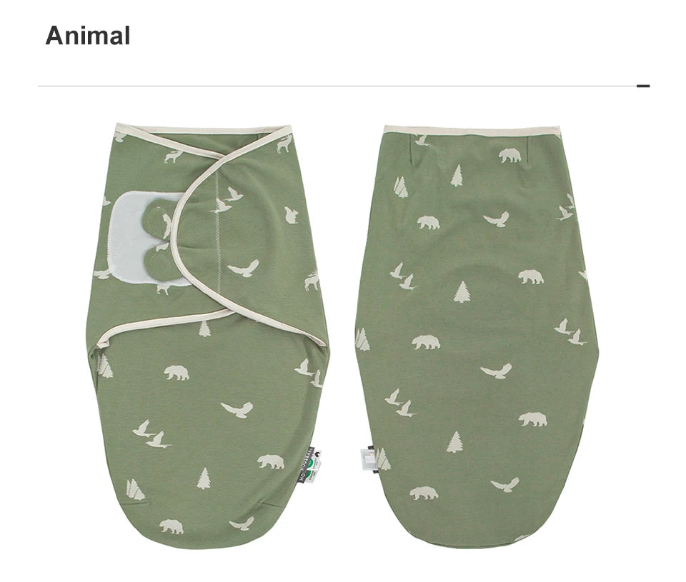 0-6 Months Baby Sleeping Bag Summer Thin Single Layer 100% Cotton Soft Breathable Newborn Swaddle Wrap Anti-Startle Sleepsack
