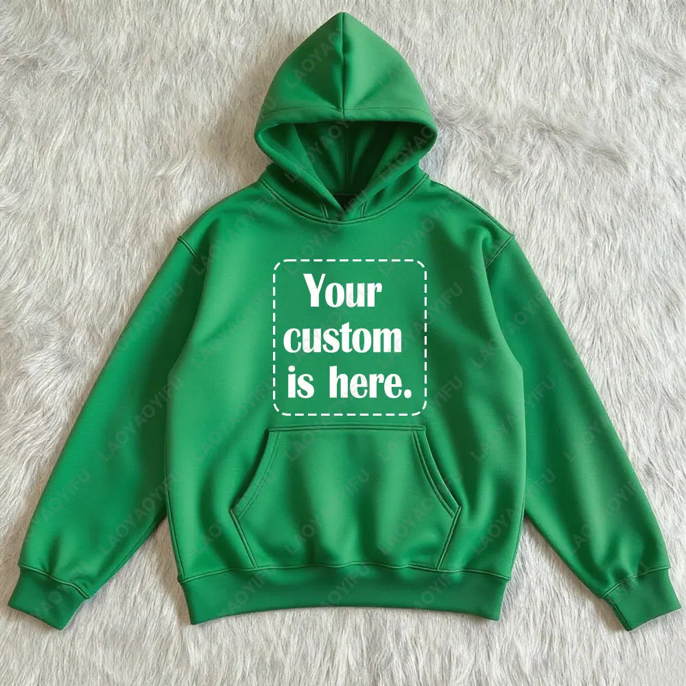 2026 Student Casual Custom Printed Text DIY Hoodie Customized Personalized Hoody Custom Hoodies Text Sweatshirt Clothes